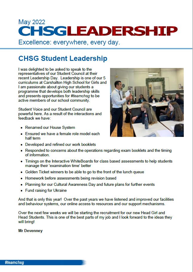 Leadership Newsletter